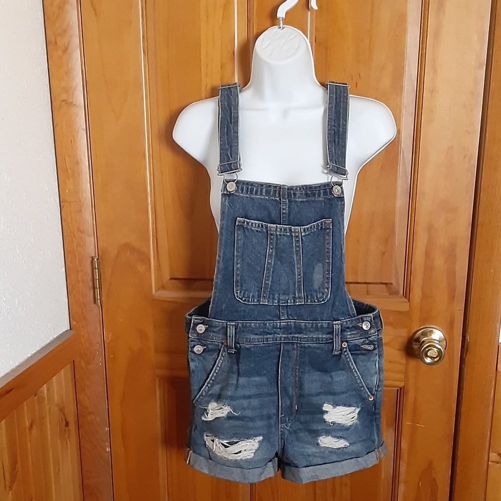 Divided Suspender Jean Shorts